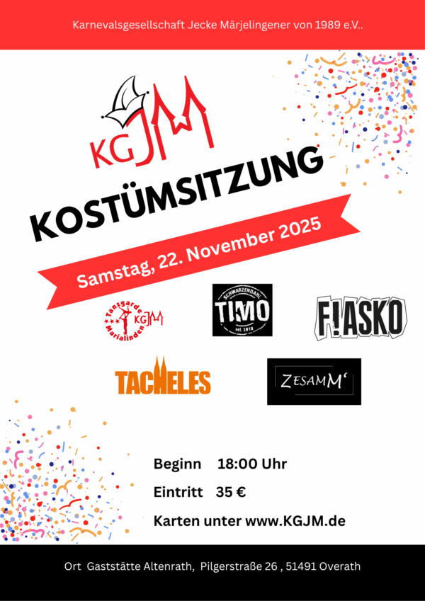 Kostümsitzung Session 2025/2026