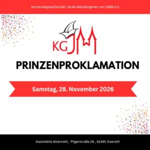 Prinzenproklamation Session 2026/2027